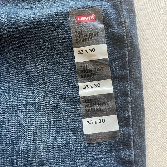 NWT Women's 721 High Rise Skinny Jeans Levi's Size 33x30 (F2) - Picture 4 of 9